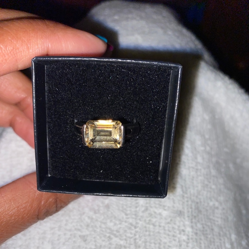 Precious Yellow Citrine Ring Size 7.5
